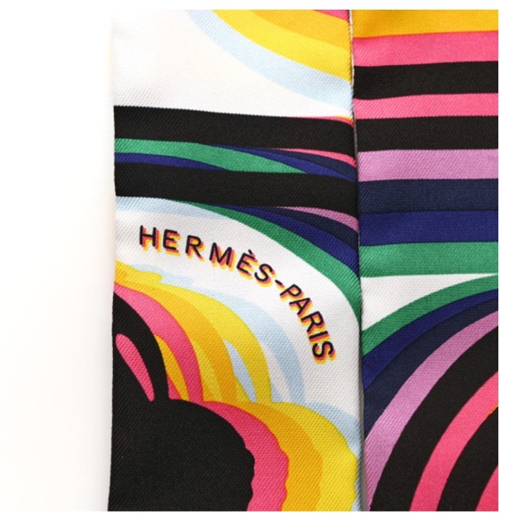 HERMES "Brides de Gala" Shadow Motif Twilly Scarf Item#: HER560981 - Picture 4 of 13